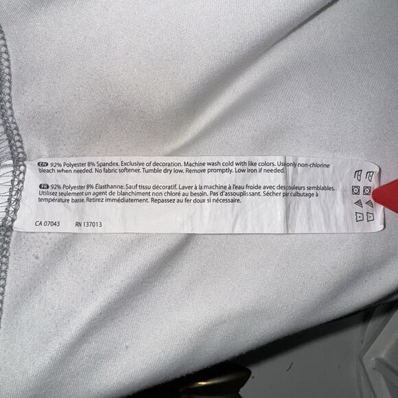 Marika Sport Racerback Dress Large Shelf Bra Athletic Grey Palm Leaf Tropical - Picture 6 of 6